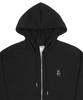 Graver [Unisex] Daisy Bouquet Bear Embroidered Zip-Up Hoodie_Black