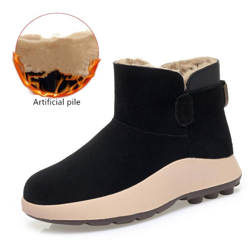 Fashion AIYUQI Snow Boots Women Winter 2025 New Genuine Leather Women's Ankle Boots Australia Wool Warm Anti-slip Women's Booties