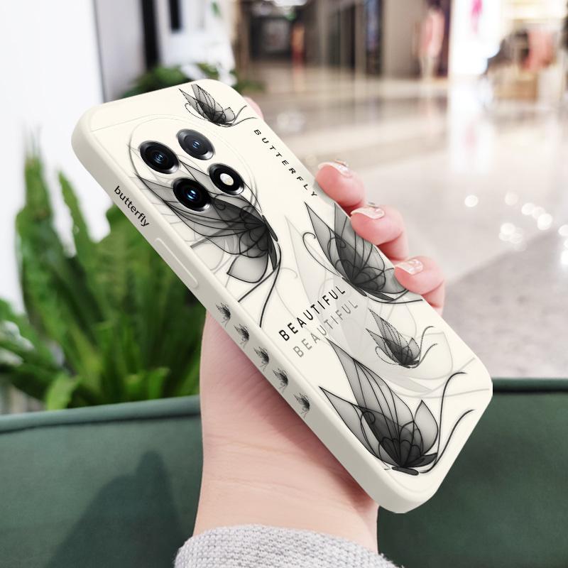 

Ethereal Butterfly Phone Case For Oneplus 13 13R 12 12R 11 11R 10 10R 10T 9R 9RT 9 8T 8 7 7T Pro 5G Liquid Silicone Cover OnePlus 7T Pro