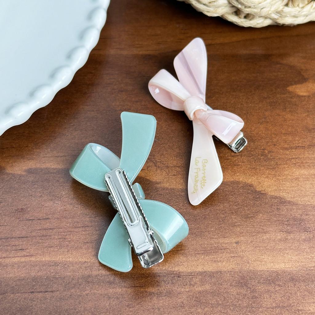 Chic Retro Acetate Hair Clips Featuring Bow Design For Effortless Style And Comfort
