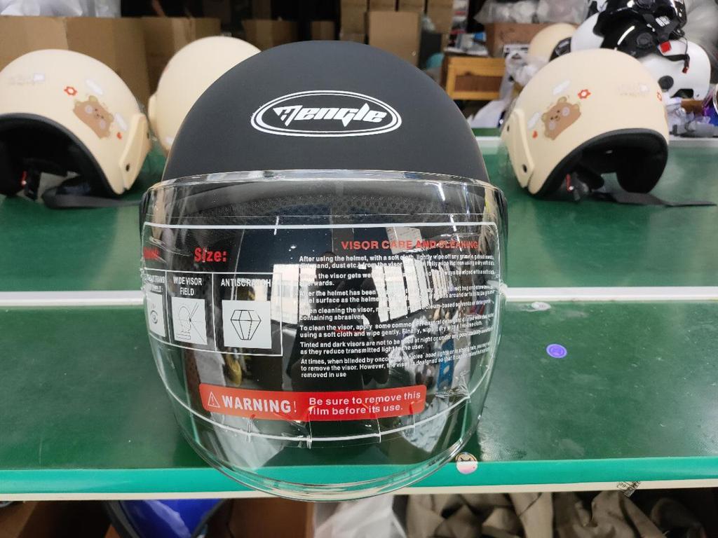National Standard Electric Car Safety Helmet for Adults - Warm, Ear-Protected, Four-Season Half Helmet