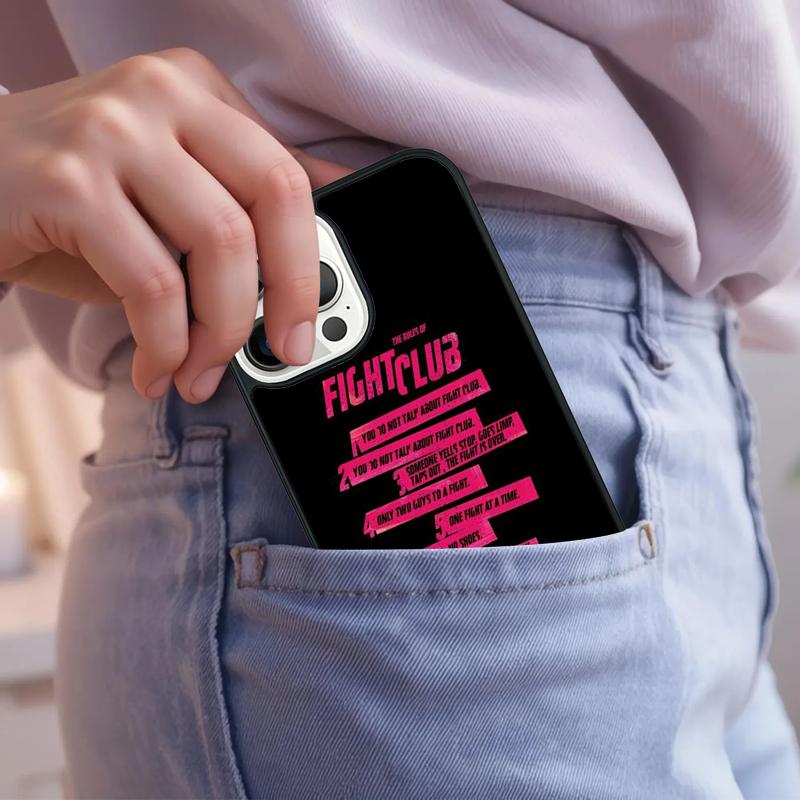 Fight Club Movie Poster Phone Case For iPhone 17 Air 15 16e 14 13 Pro Max Coque 12 11 Pro Max PLUS cover