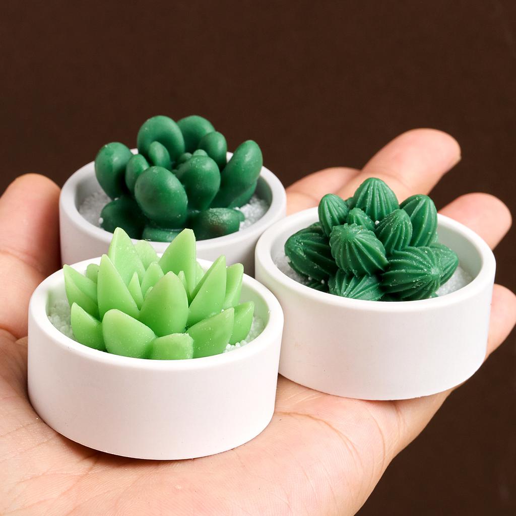 Jewelry Storage Box Silicone Mold DIY Round Succulent Flowerpot Craft Ornaments Making Plaster Resin Candle Holder Casting Molds