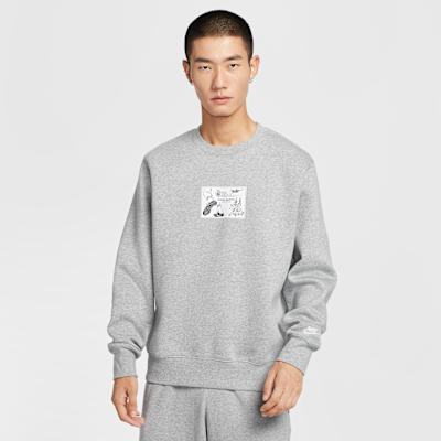 Nike Sweatshirts Men s Light Gray Crew Neck Moderate M