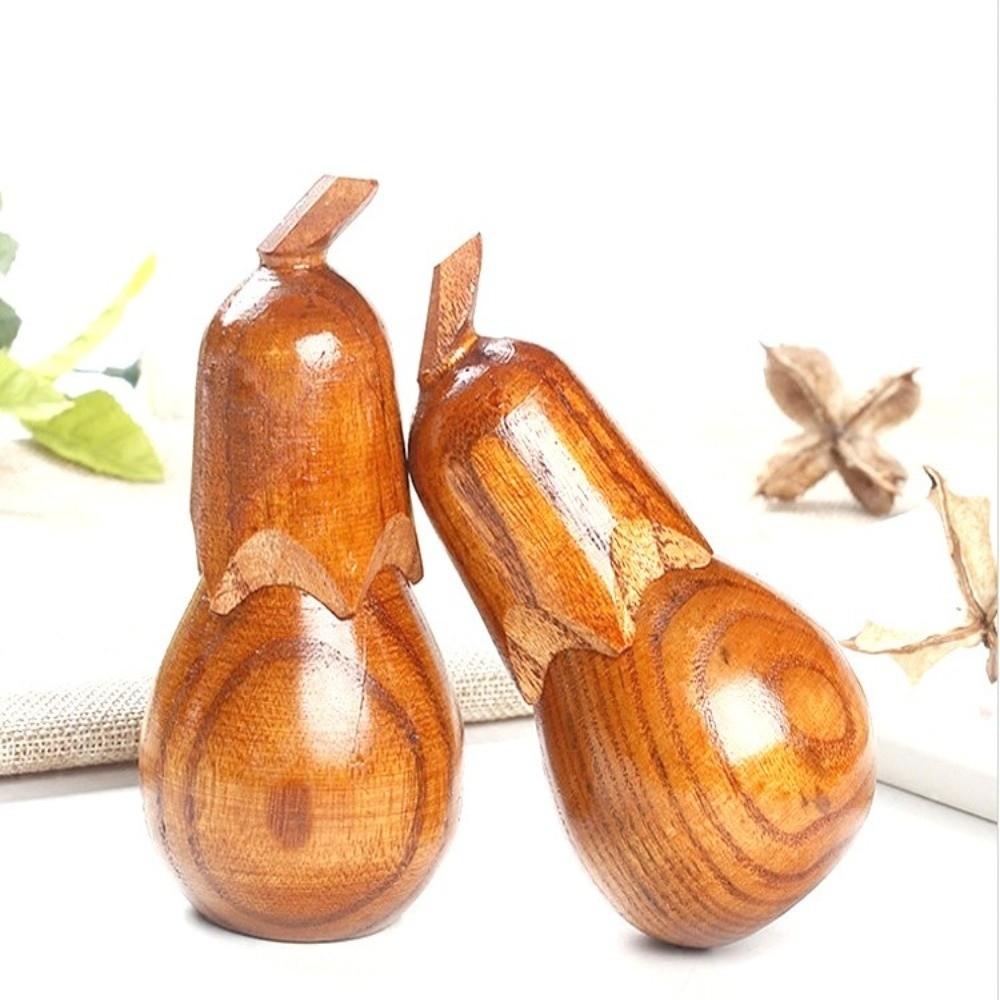 Hand-Carved Eggplant Toothpick Holder Portable Stable Wooden Toothpick Box Simple Toothpick Storage Box Party