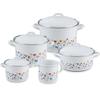 Flora Enamel Cookware Set, 5 Pieces (0558-70)