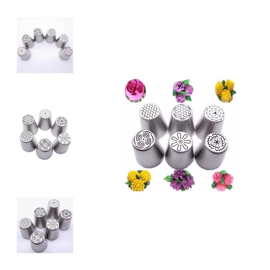 Luxurious 8pcs Russian Tulip Flower Cake Icing Piping Nozzles For Elegant Decorating