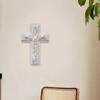 2D Acrylic Art Religious Wall Cross .8x11.8inch Elegant Artwork for Baptism, Wedding Accessory