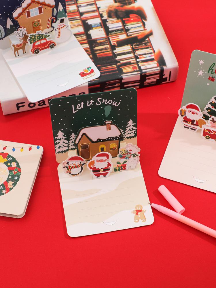 3D Christmas Music Greeting Card - Mini Cartoon Design for Children