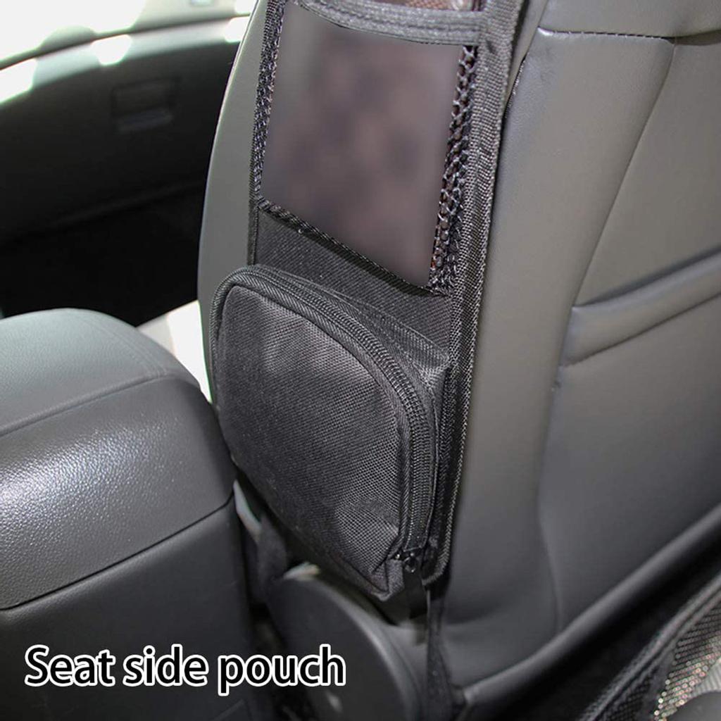 Auto Car Seat Side Net Mesh Storage Bag Key Phone Holder Pocket Organizer Red