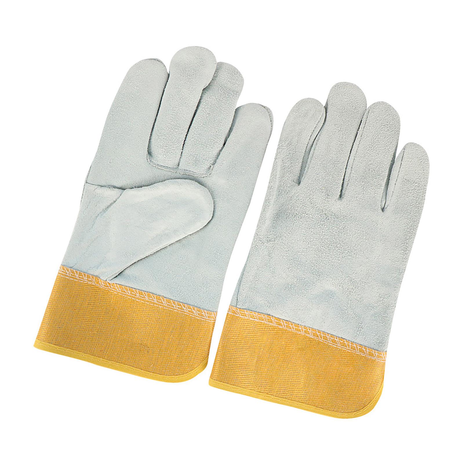 

Welding Gloves Cowhide Leather Fireproof Heat Resistant Waterproof Non Slip Work Gloves