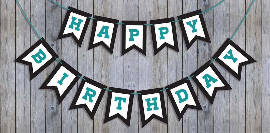 Inkdotpot Birthday Party Decorations Happy Birthday Party Garland Baby Boy Or Girl Car Gender Neutral Pennant Banner