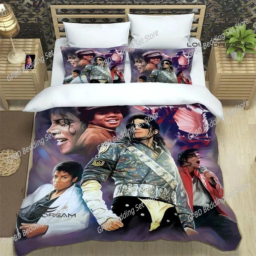 3D Print Michael Jackson Bedding Set Duvet Cover Comforter Bed Set Quilt Cover Pillowcase King Queen Twin Size