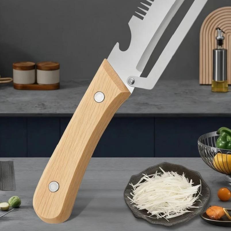Pelador Multifuncional 3 en 1 de Acero Inoxidable, Cortador y Rallador de Verduras y Frutas, Herramienta de Cocina Versátil para Pelar y Rallar