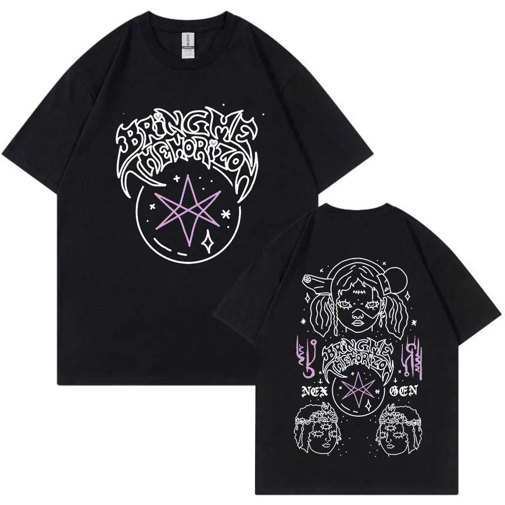 Y2k Mode Hip Hop Print T-Shirts Heavy Metal Rock Band T-Shirt Bmth Bringme Thehorizon Album Post Huunisex Nex Gen T-Shirt Unisex