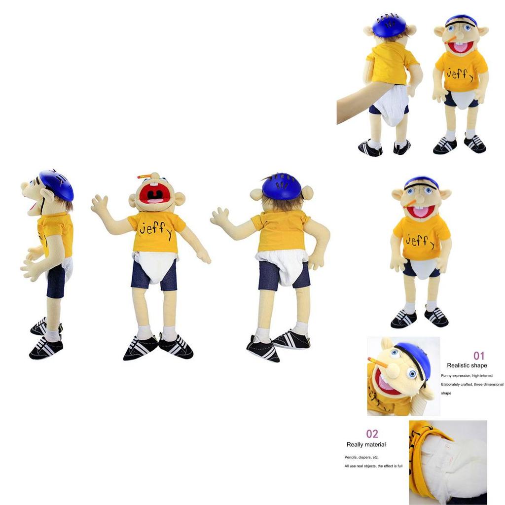 Soft And Skin-friendly Jeffy Cartoon Plush Hand Puppet Toy For Kids And Adults Perfect Christmas And Birthday Gift!