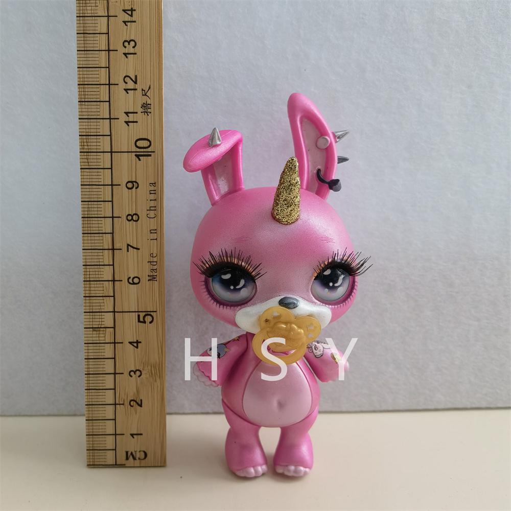 Original 11Cm-13Cm Rainbow Unicorn Doll Little Monster Mud Doll Children'S Game House Toy Set Gift