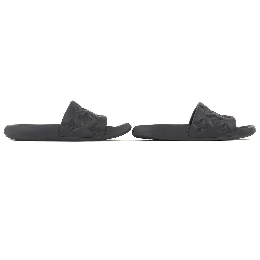 Very Good LOUIS VUITTON Sandals black rubber mens 9 Used