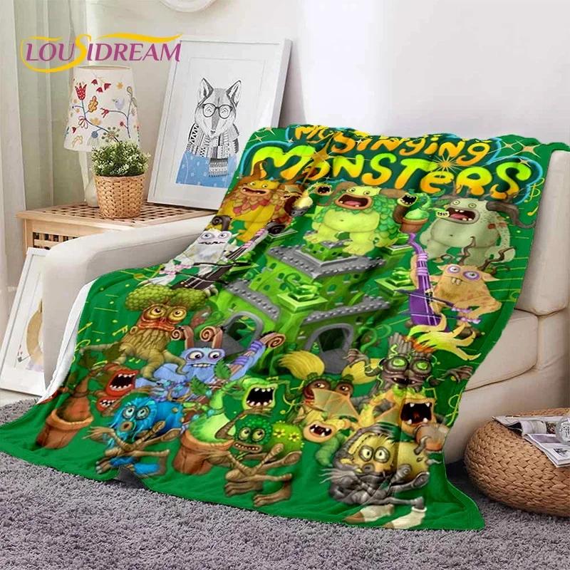 Game My Singing Monsters Cartoon Soft Flannel Blanket for Bed Bedroom Sofa Picnic ,Throw Blanket for Cover Outdoors Leisure Gift