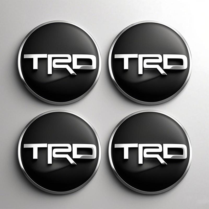 4Pcs Car Wheel Hub Center Metal Decals Sticker Accessories For Toyota Corolla Yaris Aygo Prius CHR Camry Auris Avensis 4Runner