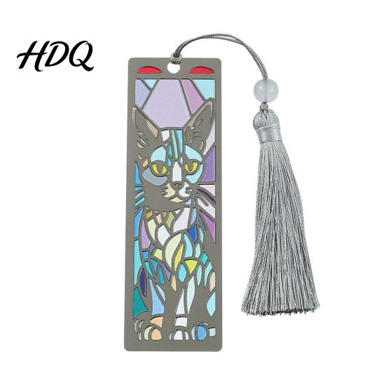 Decorative Page Marker Stained Glass Art Metal Bookmark Book with Classical Style
