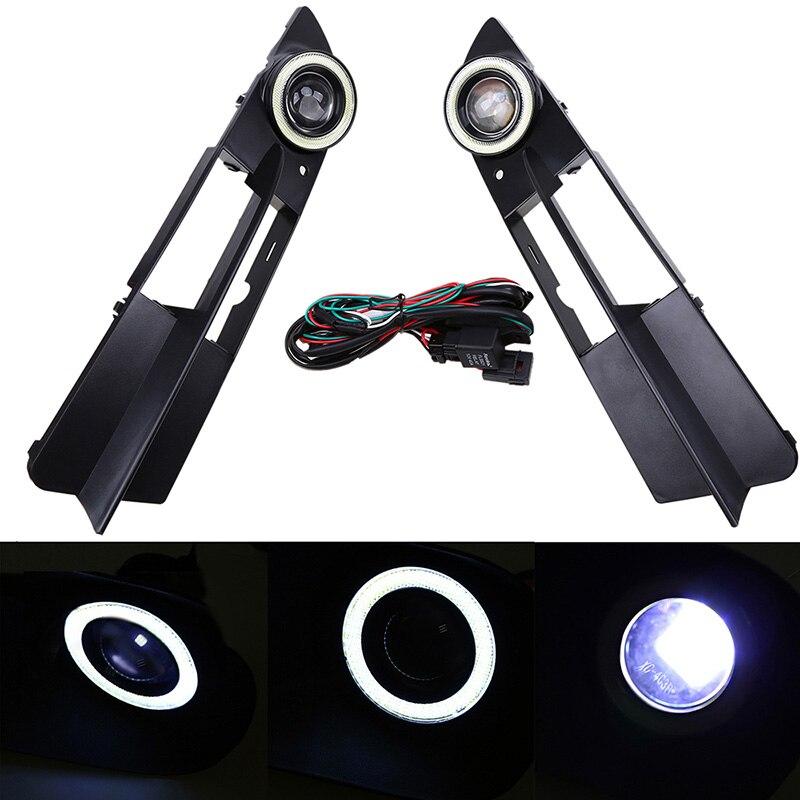 

Решетка противотуманных фар автомобиля, 2 шт., светодиодная белая ангельские глазки, решетка противотуманных фар для BMW 5-Series E60 Sedan 2003-2007, предварительно подтяжка лица