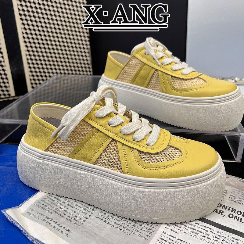 Summer Mesh Breathable Women's Shoes Leather Thick Baseplate Shoes Little White Shoes Children's Summer New Casual Sports Shoes