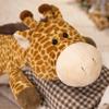 Giant Fluffy Giraffe Plush Toys Sleeping Pillow Cute Animal Stuffed Wild Giraffe Dolls Floor Mat Girls Birthday Gift