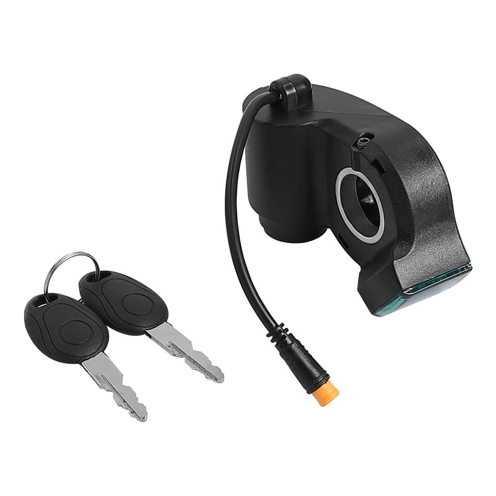 Κλειδί Κλειδαριάς Ανάφλεξης Ηλεκτρικού Ποδηλάτου Γκάζι αντίχειρα για KUGOO M4 XiaoMi M365 Βολτόμετρο Ψηφιακή Ένδειξη Τάσης Διακόπτης 3Pin Ηλεκτρικό Πατίνι