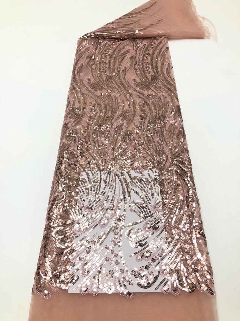 African Lace Fabric Sequins Embroidery Nigerian Bridal 2025 High Quality French Tulle Lace Fabric For Wedding Dress Women Sewing