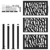 Garden Gate Black 100x150 Cm Steel Trace Design