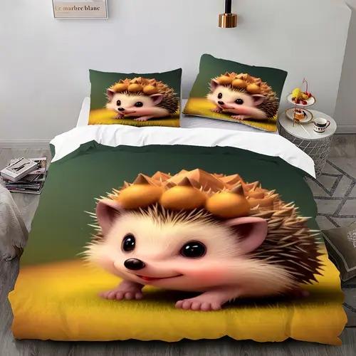 Comforter Hedgehog With Hedgehog Pattern Suitable For Children Boys Girls And Adults Warm Soft And Breathable