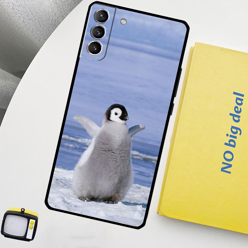 Penguin Snow Arctic Cute Animal Phone Case For Samsung Galaxy S25 Ultra S21 S22 S23 S24 Ultra S9 S10 S20 Plus S25 FE Cover