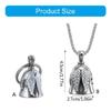 Stainless Steel Motorbike Bells Bicycles Positive Energy Charm Good Fortunes Keychain for Peaceful Journey Road Blessing