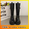 Fashion thick heel looks thin but knee boots platform knight boots retro versatile boots women's autumn 2025 new