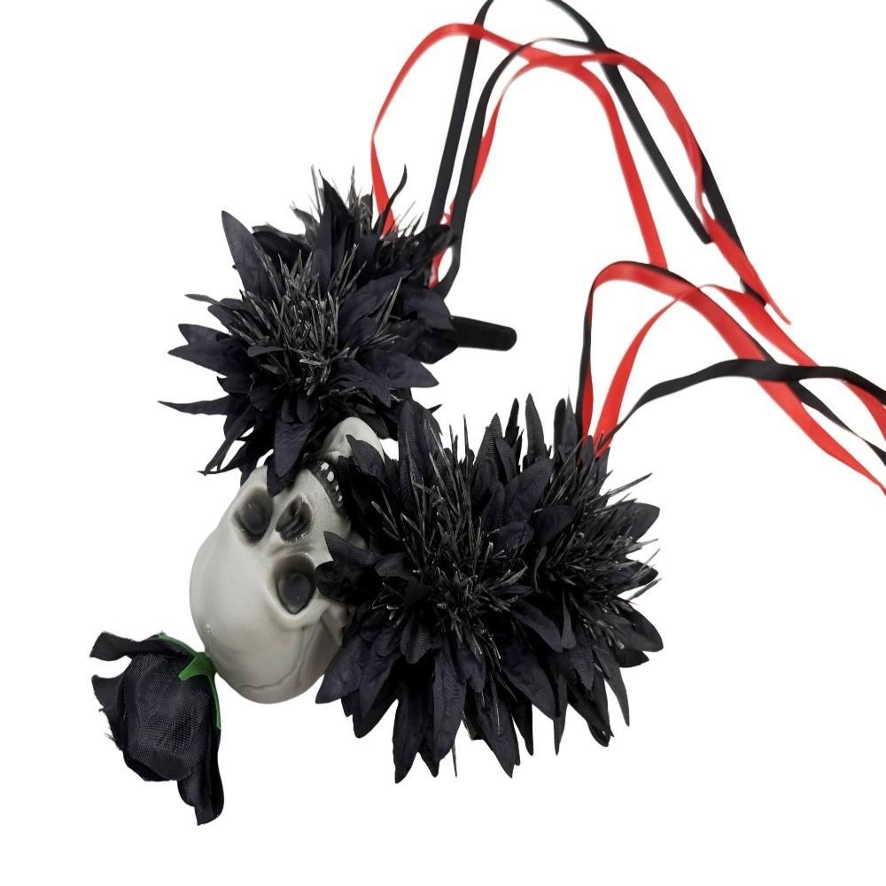 Scary Flower Halloween Headband Simulated Flower Halloween Skull Hairhoop Girls