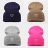Thickened Heart Design Knit Hat For Men And Women Winter Wear