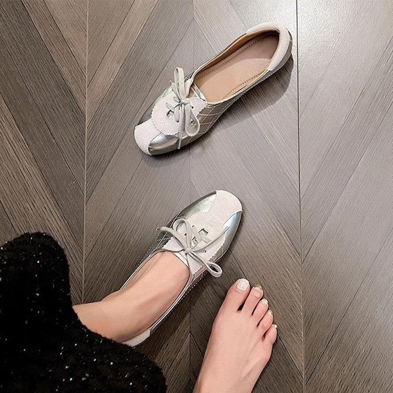 Damenschuhe Ballerinas Sportliche Freizeitschuhe Neuer Designer Herbst-Trend Schnürschuhe Loafers Mujer Walking Mary Janes Zapatos Damen