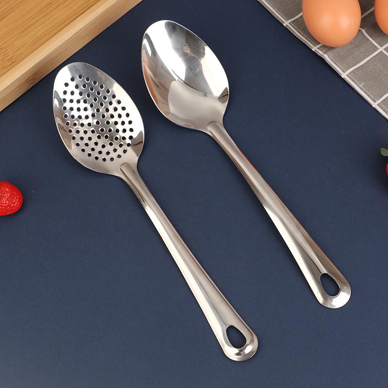 1Pc Stainless Steel Strainer Spoon Kitchen Colander Spoon Filter Strainer Food Scoop Perforated Skimmer Colander