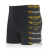 Flame Print Men's High Waist Boxer Swim Trunks - Conservative Anti-Embarrassment Design for Hot Springs and Beach