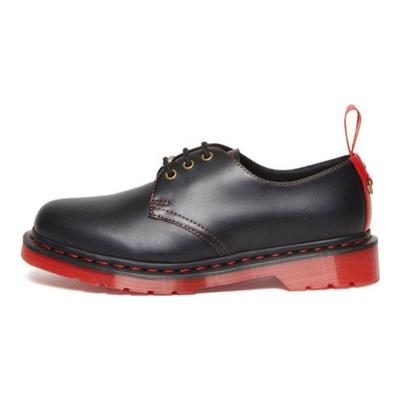 Leder Schnürschuhe mit 3 Ösen Unisex Schuhe Schwarz 30555004