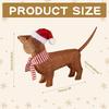 Christmas Lighted Dachshund Wiener Dog 2.3ft Christmas Tinsel Wiener Dog Christmas Holiday Decoration for Outdoor Indoor Yard