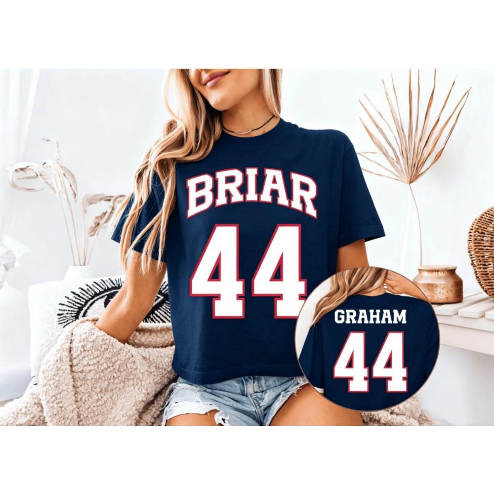 Off Campus Briar U University Series Graham 44 Jersey Number 44 T-shirt Ice Hockey Men Women Cotton T-shirt