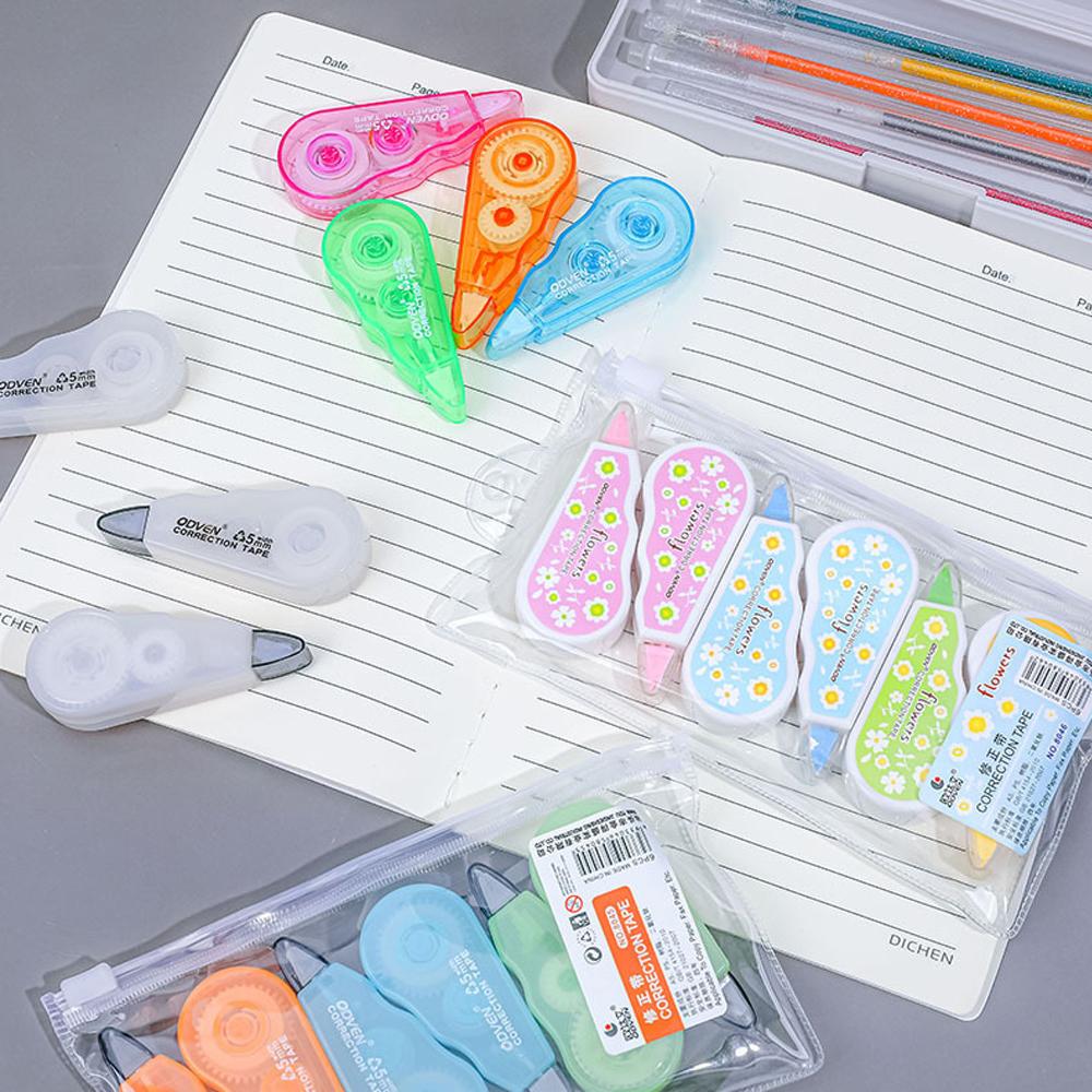 Adorable Correction Tape Set School White Out Corrector Quick Dry Smooth Writing Tapes High Quality Durable Construction Practical Daily Use