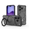 KEYSION Shockproof Magnetic Case for iPhone 17 Pro Max TPU+PC Upright Live Metal Ring Stand Phone Back Cover for iPhone 17 Air