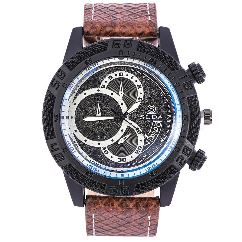 Personality Trend Temperament Men'S Watch Casual Business Belt Quartz Watch Men
