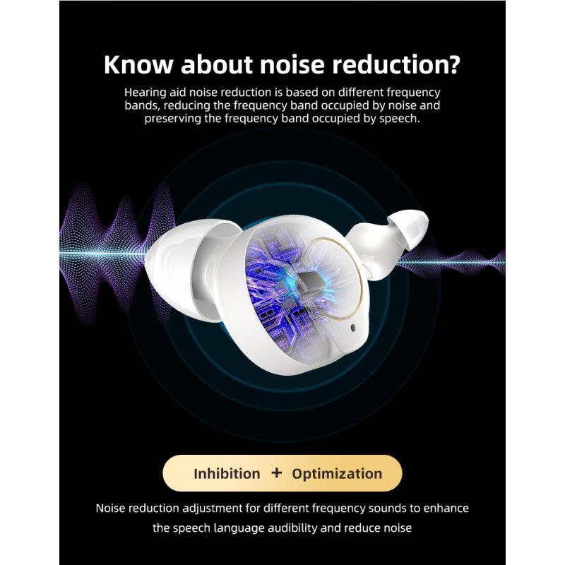 Compartiment de charge magnétique binaural, aide auditive sans fil, apparence Bluetooth, amplificateur de son, haut-parleur