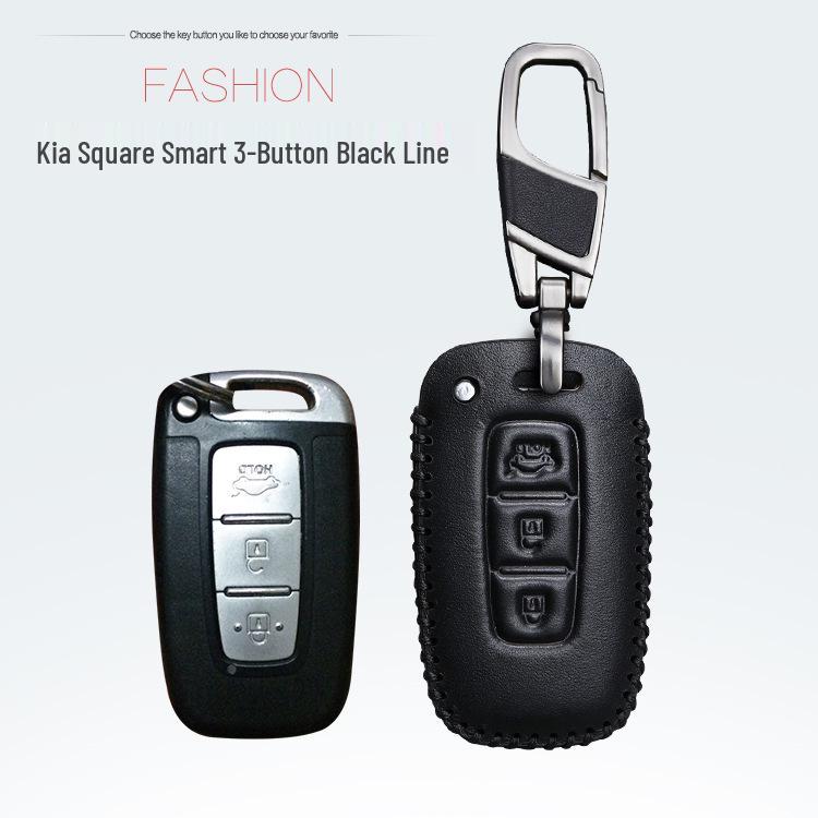 Genuine Leather Car Key Case Set for Kia K3, Sportage, K4, Yipao, K5, K2, Kaisen KX3, KX5