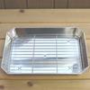 Nagao Medium Rectangular Plate with Stainless Made in Japan Tsubame-Sanjo Mesh, 33cm, 18-8 Steel,