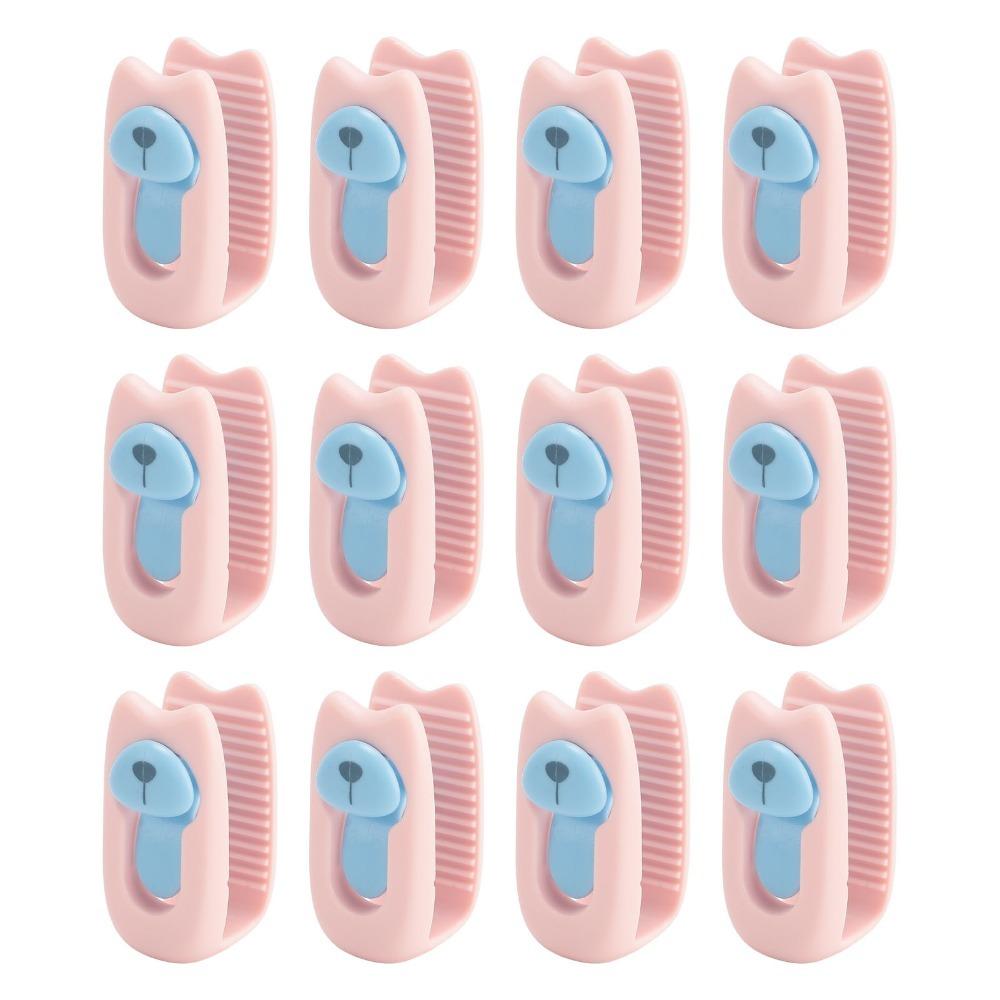 

12Pcs Cute White/Pink/Blue Duvet Clips Bear Shape ABS Comforter Fasteners Secure Hold Prevent Shifting Comforter Clips Blanket рожевий